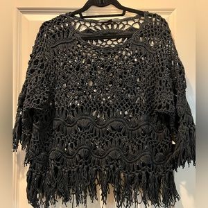 Torrid Black Crochet Crop Top